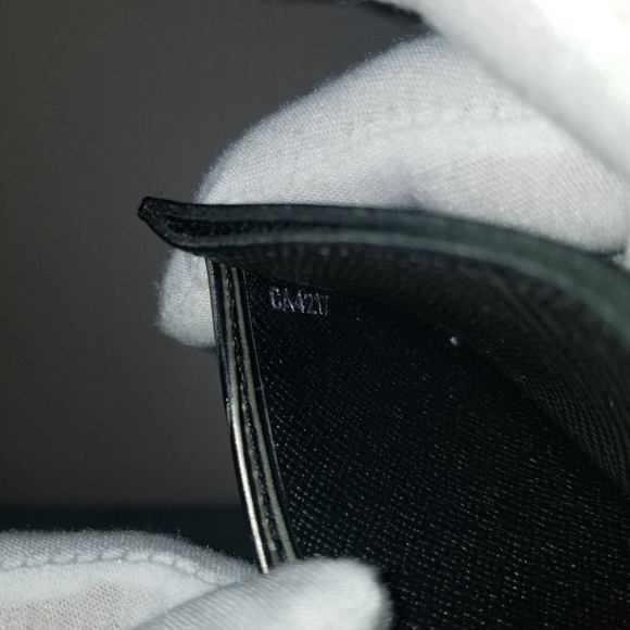 Louis Vuitton Card Case Silver Platinum Black Epi Leather Holder Wallet Rare - Picture 9 of 11